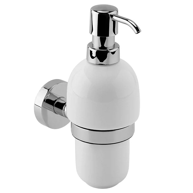 Bosa Ceramic Wall Mounted Soap Dispenser With Holder 3 Bosa Ceramic Wall Mounted Soap Dispenser With Holder