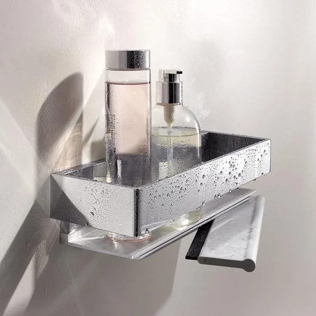 Keuco Edition 11 Shower Basket With Integrated Squeegee - Chrome/Silver 4 Keuco Edition 11 Shower Basket With Integrated Squeegee - Chrome/Silver - Image 2