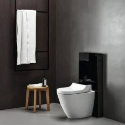 Geberit - Monolith WC Unit & Cistern For Floorstanding WC's - Black/Aluminium