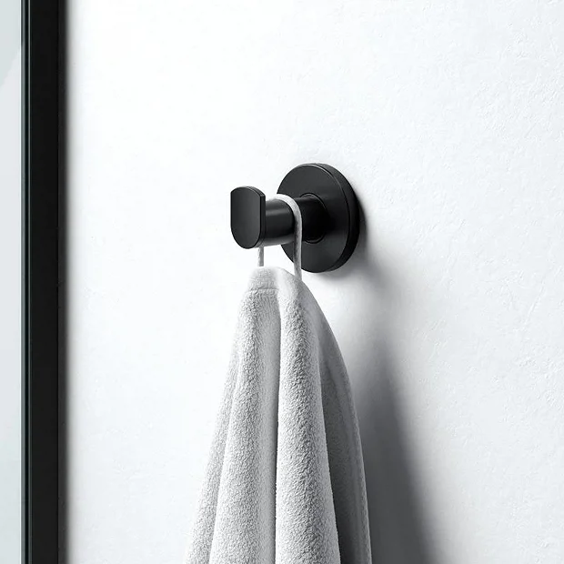 Keuco Plan Towel Hook - Black 4 Keuco Plan Towel Hook - Black - Image 2