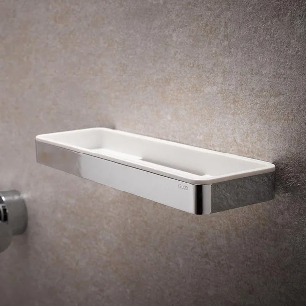 Keuco Plan Shower Basket - Chrome/White 5 Keuco Plan Shower Basket - Chrome/White - Image 3