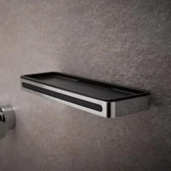 Keuco Plan Shower Basket With Integrated Squeegee - Chrome/Dark Grey 7 Keuco Plan Shower Basket With Integrated Squeegee - Chrome/Dark Grey -Bathroom Accessories 14959010037 d1