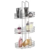 3 Tier Chrome Bathroom Storage Rack Oval Shelves -Bathroom Accessories 1600531nl