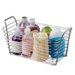 Chrome Rectangular Caddy With Handles