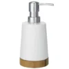 Wenko Bamboo Ceramic Soap Dispenser -Bathroom Accessories 17678100l