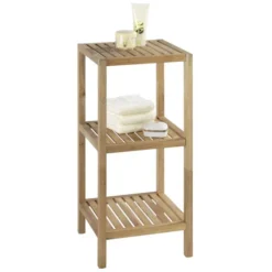 Wenko Norway 3 Tier Household & Bath Shelf - Walnut Wood