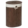 Saroma Oval Bamboo Laundry Hamper - Dark Brown -Bathroom Accessories 1901480 l