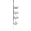 Wenko Domaso Stainless Steel Telescopic 4-Tier Corner Rack Storage -Bathroom Accessories 21736100 d6