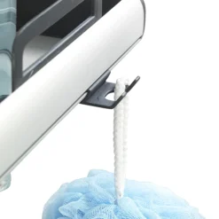 Wenko Line Telescopic 3-Tier Corner Shelf Storage -Bathroom Accessories 22828100 d2n