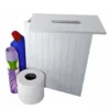 Lloyd Pascal - White MDF Shaker Style Storage Unit W/ Removable Lid 2 Lloyd Pascal - White MDF Shaker Style Storage Unit W/ Removable Lid -Bathroom Accessories 255.96.796nl