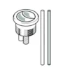 Geberit Dual Flush Button With Rods -Bathroom Accessories 261200001nd
