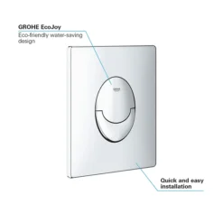 Grohe Skate Air WC Wall Flush Plate - Chrome 11 Grohe Skate Air WC Wall Flush Plate - Chrome -Bathroom Accessories 38505000 d6