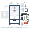 Grohe Rapid SL Fresh 1.13m 4 In 1 Set Low Noise Support Frame For Wall Hung WC -Bathroom Accessories 38827000 d1