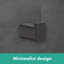 Hansgrohe AddStoris Matt Black Single Towel Hook -Bathroom Accessories 3 41742670