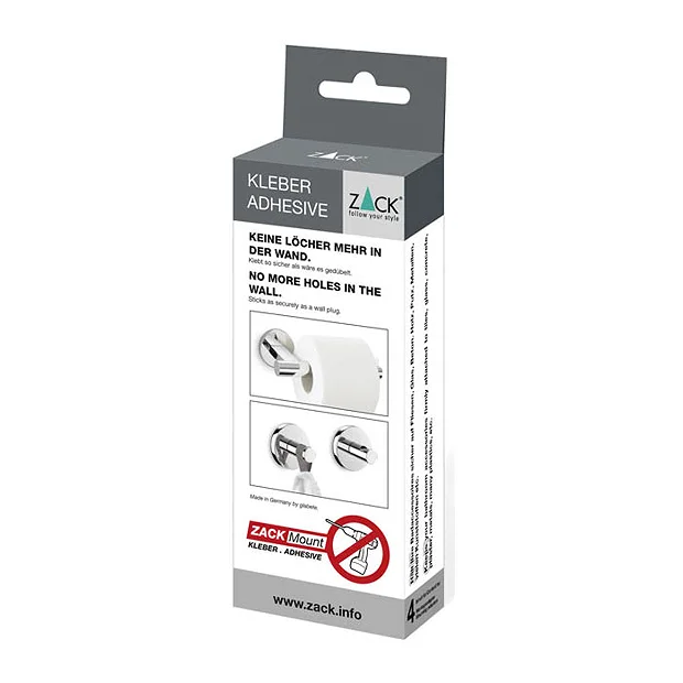 Zack Scala Stainless Steel Towel Holder + Mount Adhesive 3 Zack Scala Stainless Steel Towel Holder + Mount Adhesive