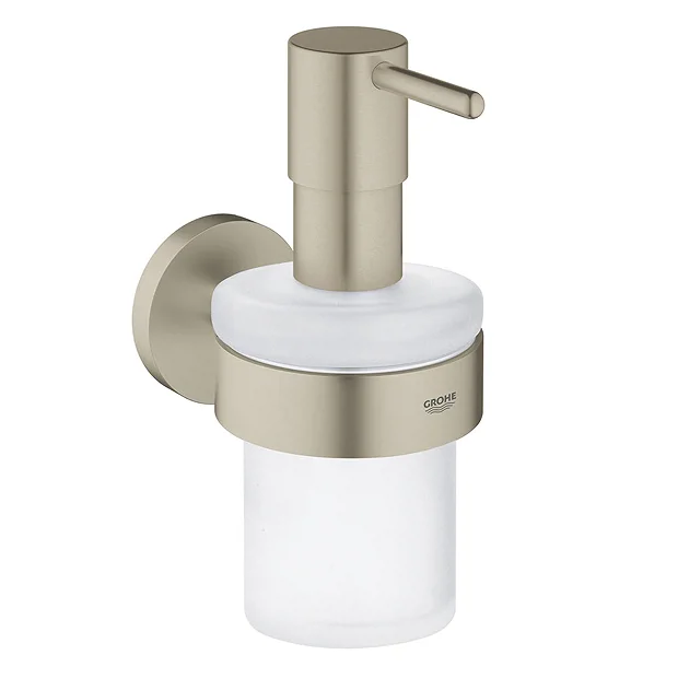Grohe Essentials Soap Dispenser With Holder - Brushed Nickel 3 Grohe Essentials Soap Dispenser With Holder - Brushed Nickel