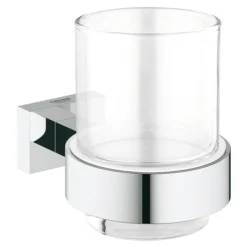Grohe Essentials Cube Glass Tumbler With Holder