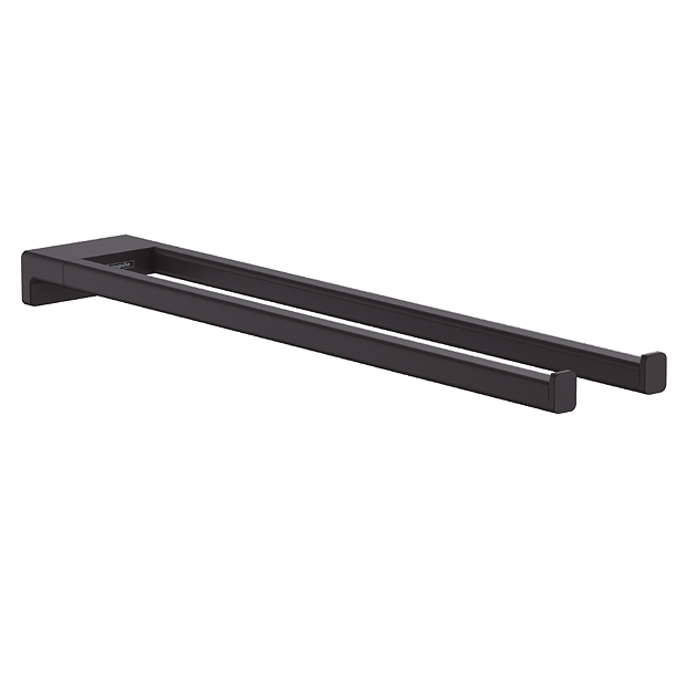 Hansgrohe AddStoris Double Towel Holder - Matt Black 4 Hansgrohe AddStoris Double Towel Holder - Matt Black - Image 2