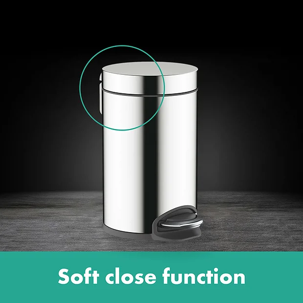 Hansgrohe AddStoris Chrome 3 Litre Pedal Bin 5 Hansgrohe AddStoris Chrome 3 Litre Pedal Bin - Image 3