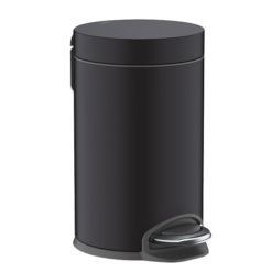 Hansgrohe AddStoris Matt Black 3 Litre Pedal Bin -Bathroom Accessories 41775670 l2