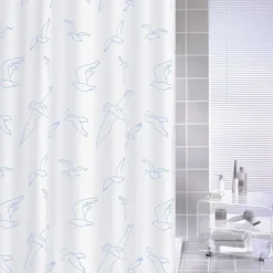 Kleine Wolke - Birdie Polyester Shower Curtain - W1800 X H2000 - White
