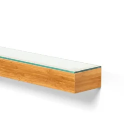 550mm Glass Shelf Bamboo -Bathroom Accessories 50gsbb d1
