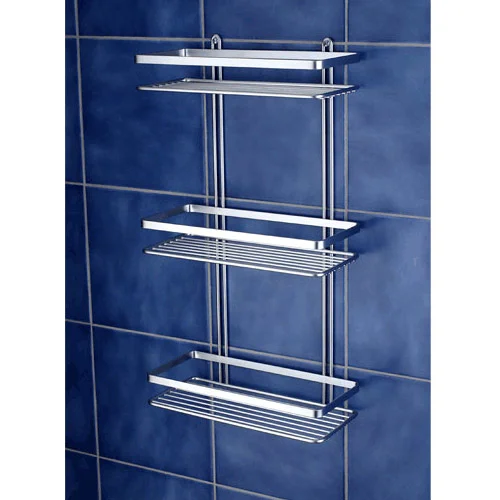 Satina Shower Storage Basket - Chrome 3 Tier (56590) 3 Satina Shower Storage Basket - Chrome 3 Tier (56590)