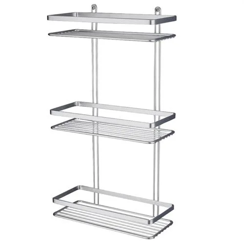 Satina Shower Storage Basket - Chrome 3 Tier (56590) 4 Satina Shower Storage Basket - Chrome 3 Tier (56590) - Image 2
