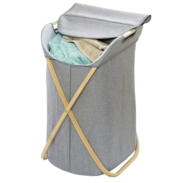 Wenko Bahari Bamboo Foldable Laundry Bin 5 Wenko Bahari Bamboo Foldable Laundry Bin - Image 3