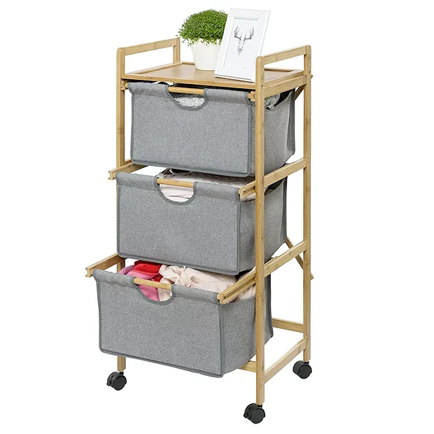 Wenko Bahari Bamboo Shelf Unit With 3 Drawers 4 Wenko Bahari Bamboo Shelf Unit With 3 Drawers - Image 2