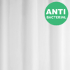 White Anti-Bacterial Polyester Shower Curtain W2000 X H2000mm -Bathroom Accessories 67318 l1