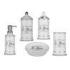5 Piece 'Le Bain' White Ceramic Bathroom Set 2 5 Piece 'Le Bain' White Ceramic Bathroom Set -Bathroom Accessories 6pclebainsetnl