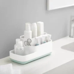 Joseph Joseph Easy-Store Bathroom Caddy - White/Blue -Bathroom Accessories 70504 d2