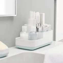 Joseph Joseph Easy-Store Bathroom Caddy - White/Blue -Bathroom Accessories 70504 d3