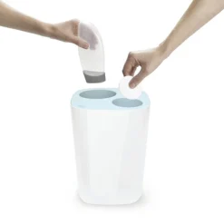 Joseph Joseph Split Bathroom Waste Separation Bin - White/Blue 9 Joseph Joseph Split Bathroom Waste Separation Bin - White/Blue -Bathroom Accessories 70505 d1