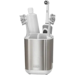 Joseph Joseph EasyStore Steel Toothbrush Holder -Bathroom Accessories 70530 d1
