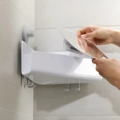 Joseph Joseph EasyStore Corner Shower Shelf With Removable Mirror