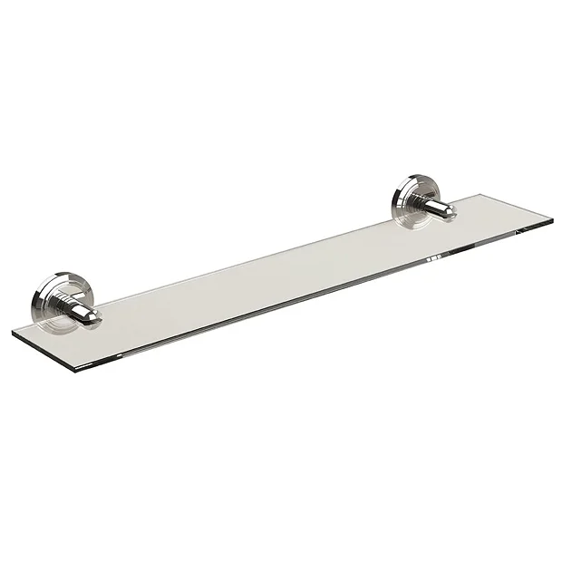 Miller Oslo Polished Nickel Glass Shelf 3 Miller Oslo Polished Nickel Glass Shelf