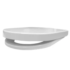 Euroshowers ONE Seat Short D-Shape Soft Close Toilet Seat - White -Bathroom Accessories 80210nd2