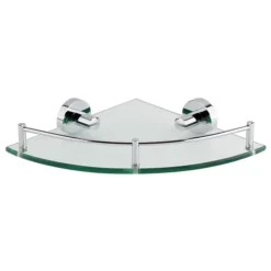 Orion Glass Corner Shelf - Chrome