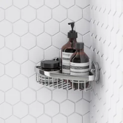 Orion Corner Soap Basket - Chrome 5 Orion Corner Soap Basket - Chrome -Bathroom Accessories 8144nl