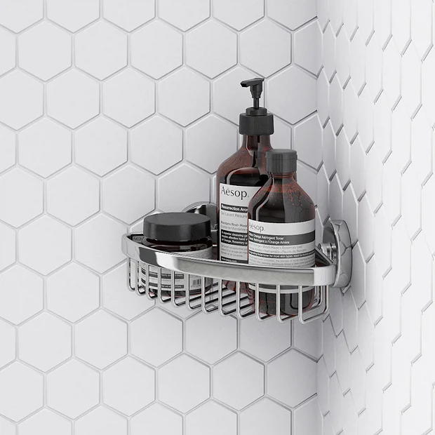 Orion Corner Soap Basket - Chrome 4 Orion Corner Soap Basket - Chrome - Image 2