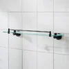 Miller Bond Black Glass Shelf -Bathroom Accessories 8702b l
