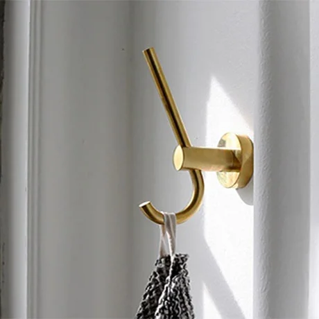 Miller Bond Polished Untreated Brass Double Robe Hook 5 Miller Bond Polished Untreated Brass Double Robe Hook - Image 3