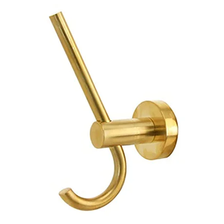 Miller Bond Polished Untreated Brass Double Robe Hook 4 Miller Bond Polished Untreated Brass Double Robe Hook - Image 2
