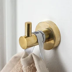 Miller Bond Polished Untreated Brass Single Hook -Bathroom Accessories 8722mp d1