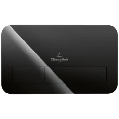 Villeroy & Boch Villeroy And Boch ViConnect Glass Glossy Black Dual Flush Plate -Bathroom Accessories 922400rb d1