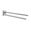 Inda - Storm 450mm Swivel Double Towel Rail -Bathroom Accessories a07150 l
