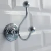 Burlington Chrome Double Robe Hook -Bathroom Accessories a4chr detail1