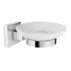 Milan Glass Soap Dish With Chrome Holder 2 Milan Glass Soap Dish With Chrome Holder -Bathroom Accessories ab3012 lrg